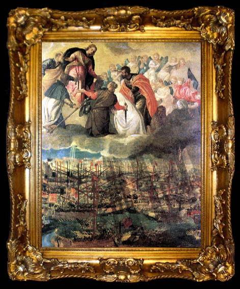 framed  Paolo Veronese The Battle of Lepanto, ta009-2